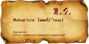 Moharics Immánuel névjegykártya